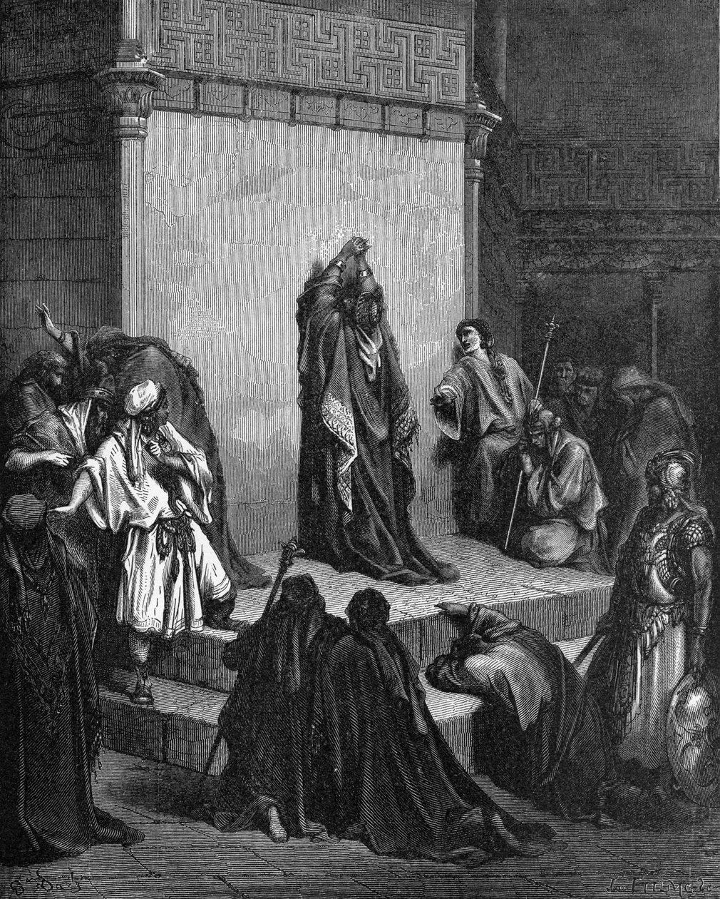 大卫为押沙龙哀悼 作者 古斯塔夫·多尔（Gustave Dore）