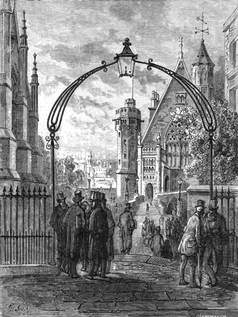 威斯敏斯特的院长院"，1872年。   作者 古斯塔夫·多尔（Gustave Dore）