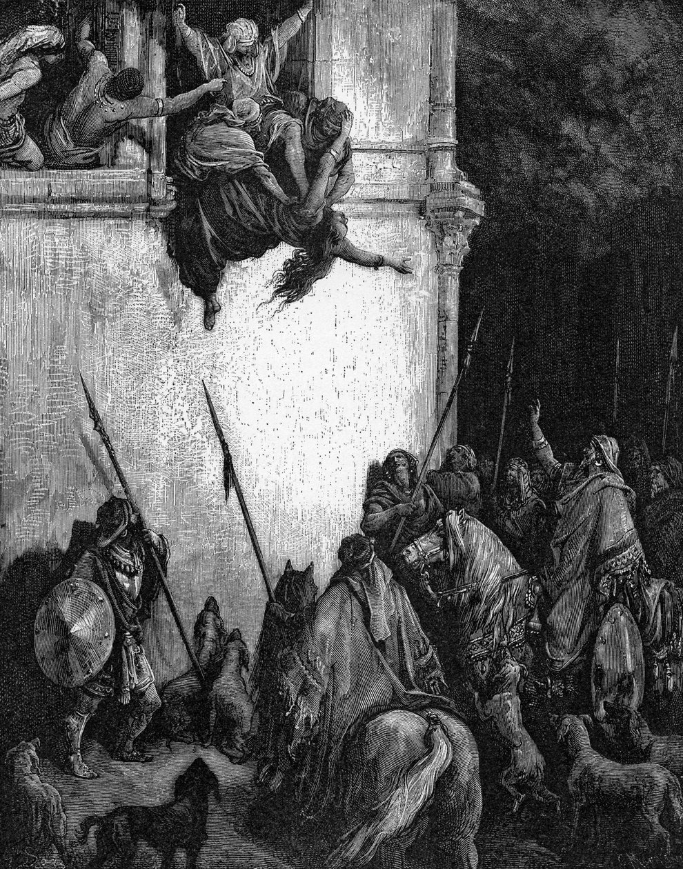 耶洗别之死 作者 古斯塔夫·多尔（Gustave Dore）