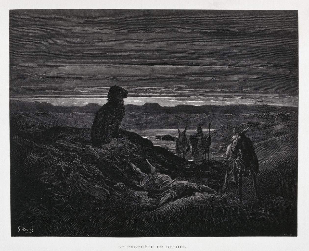 伯特利先知之死，多尔圣经插图 作者 古斯塔夫·多尔（Gustave Dore）