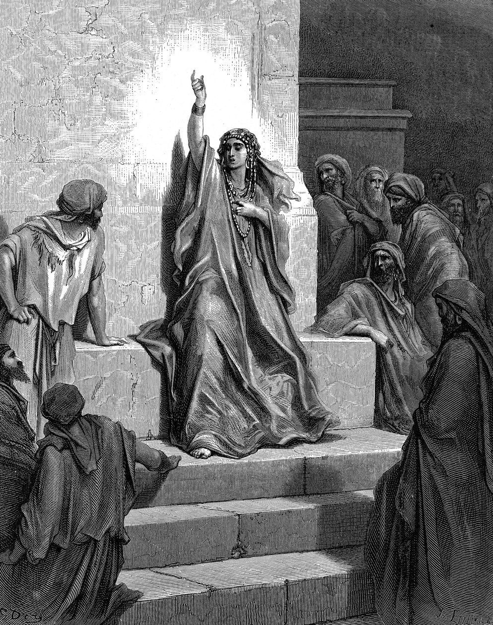 希伯来先知和法官黛博拉，1866年 作者 古斯塔夫·多尔（Gustave Dore）