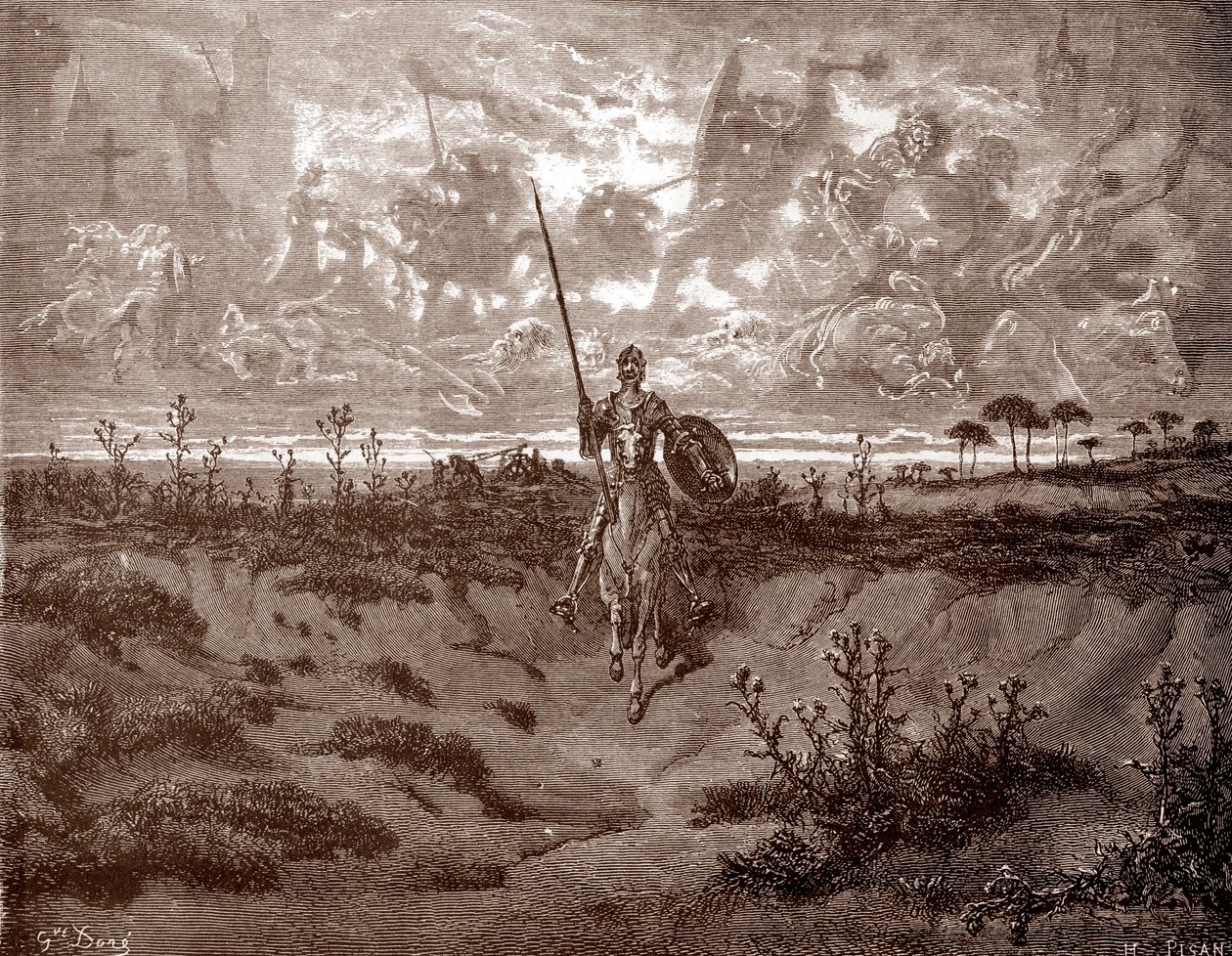 堂吉诃德踏上冒险之旅 古斯塔夫-多尔（1832-1883 年）为米格尔-德-塞万提斯（1547-1616 年）1863 年作品《L