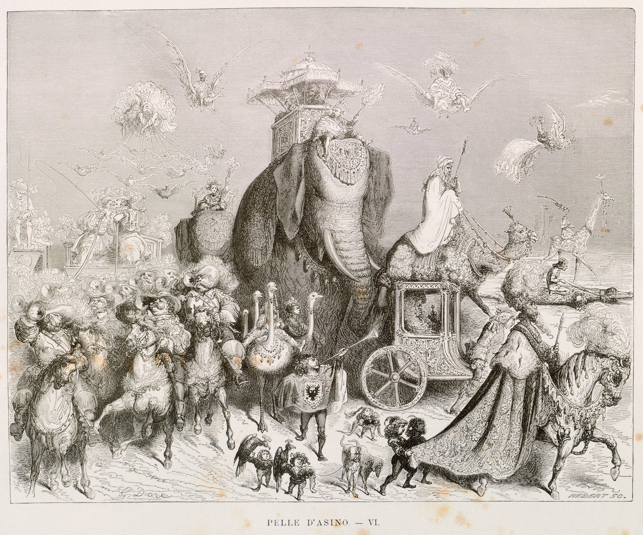 驴皮，查尔斯-佩罗（1628-1703）的《童话大全》插图，古斯塔夫-多尔（1832-1883）创作 作者 古斯塔夫·多尔（Gustave Dore）
