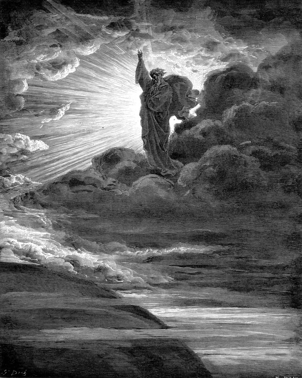 上帝创造光，1866年 作者 古斯塔夫·多尔（Gustave Dore）