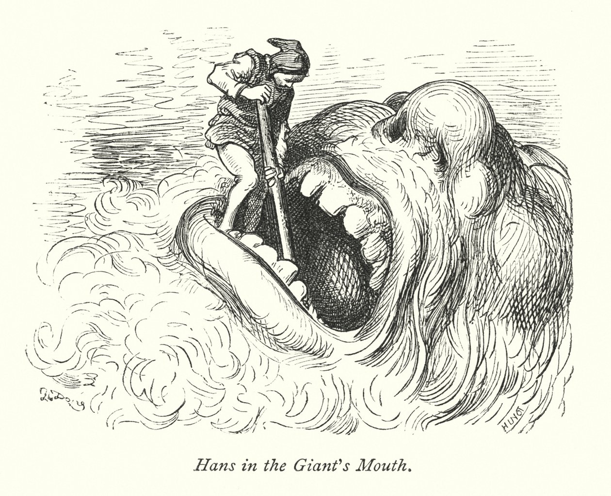 巨人嘴里的汉斯》（雕刻） 作者 古斯塔夫·多尔（Gustave Dore）