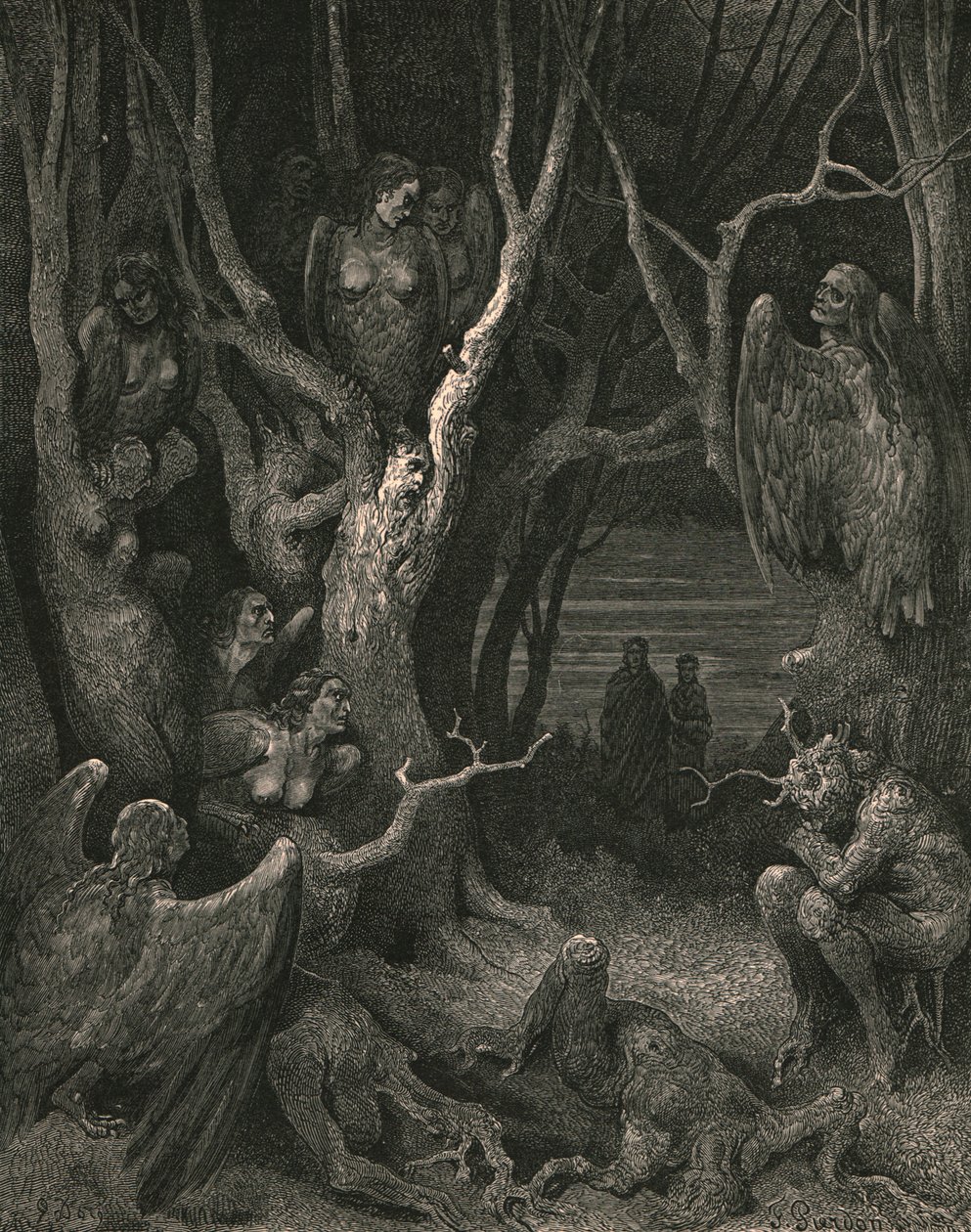 蛮横的哈比斯在这里筑巢，大约在1890年。 作者 古斯塔夫·多尔（Gustave Dore）