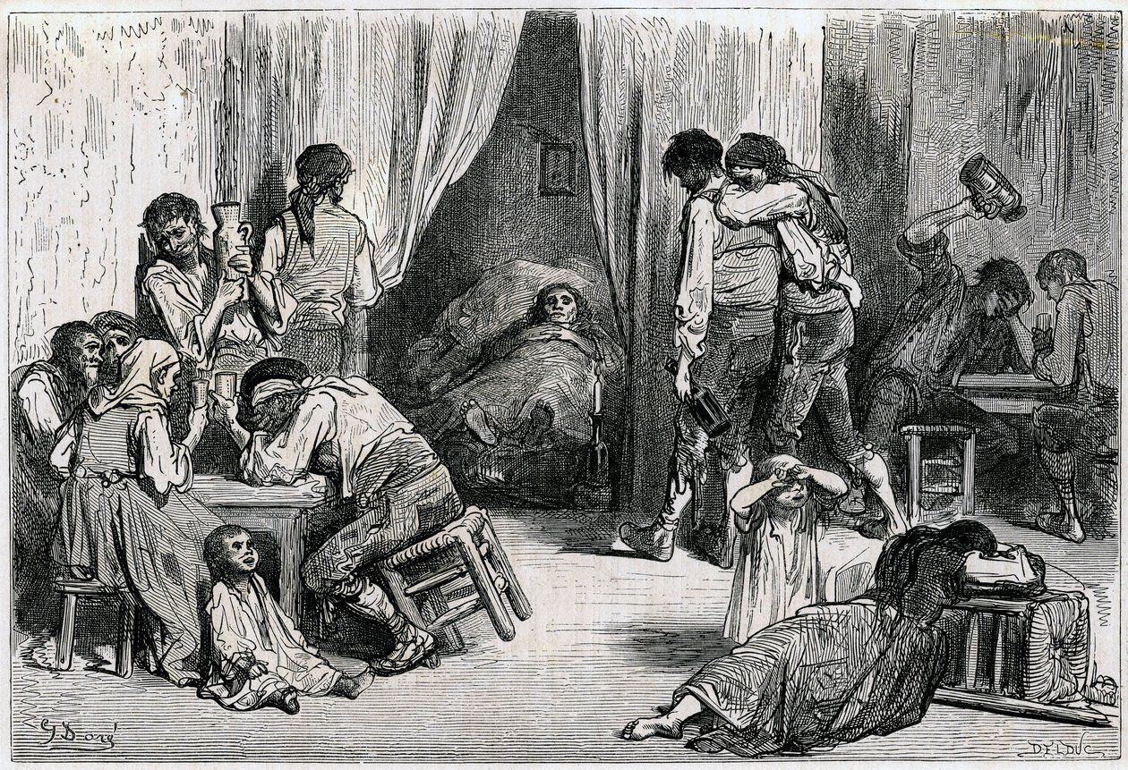 1866 年出版的查尔斯-达维利埃撰写的《西班牙之旅》插图（版画） 作者 古斯塔夫·多尔（Gustave Dore）