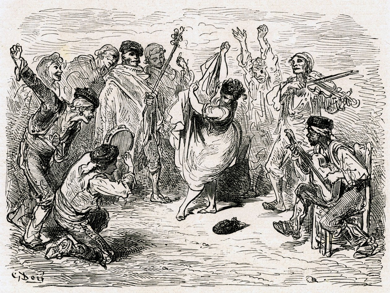 1866 年出版的查尔斯-达维利埃撰写的《西班牙之旅》插图（版画） 作者 古斯塔夫·多尔（Gustave Dore）