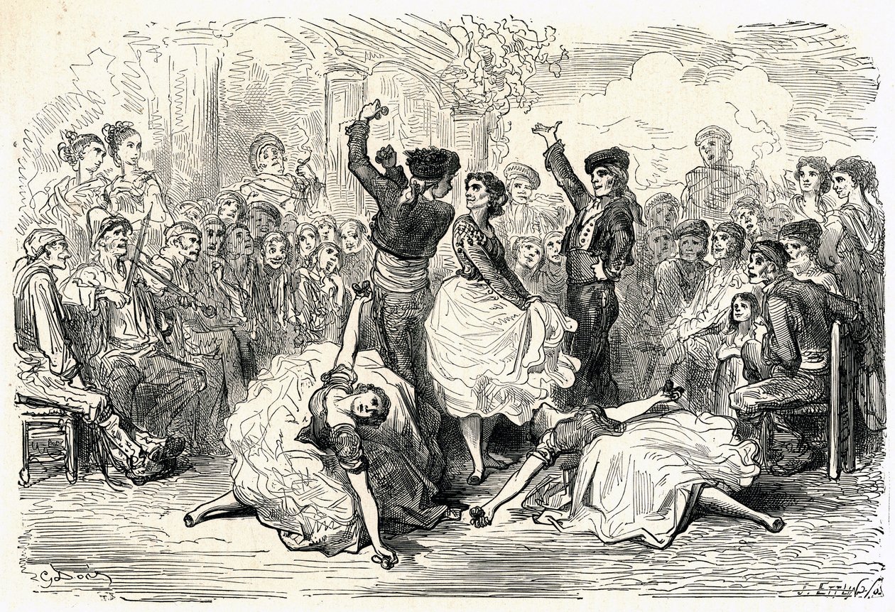 1866 年出版的查尔斯-达维利埃撰写的《西班牙之旅》插图（版画） 作者 古斯塔夫·多尔（Gustave Dore）