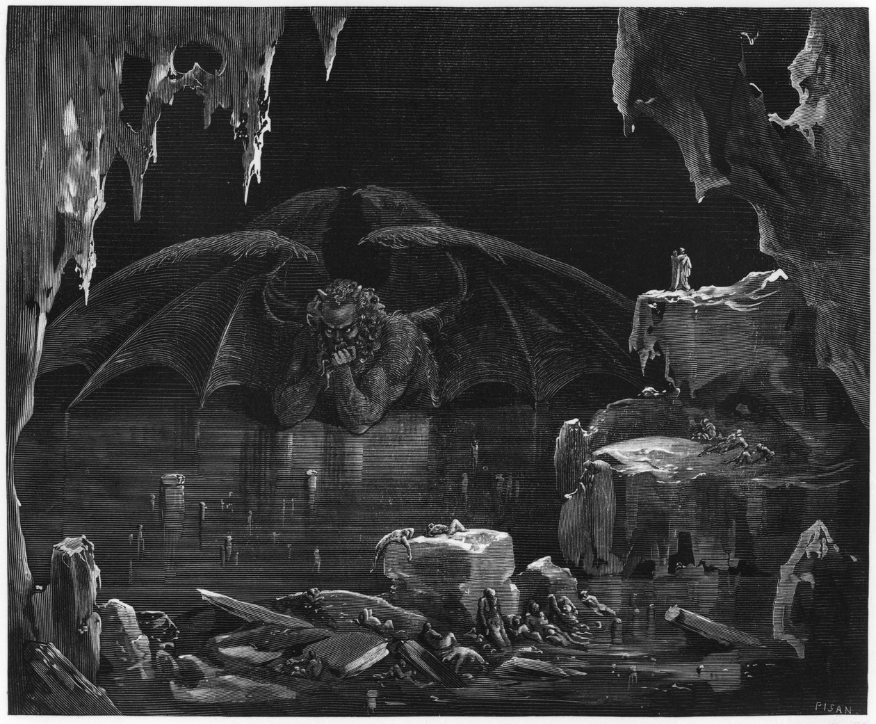 来自“神曲”（Inferno）的插图作者：Dante Alighieri（1265-1321）巴黎，1885年出版 作者 古斯塔夫·多尔（Gustave Dore）