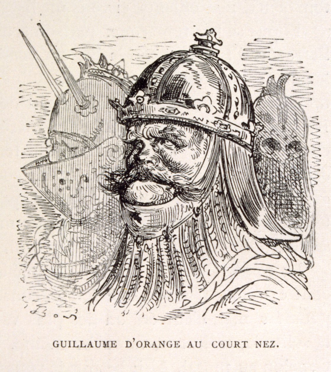 奥兰治国王威廉的插图，选自 La legende de Croque-Mitaine。 作者 古斯塔夫·多尔（Gustave Dore）