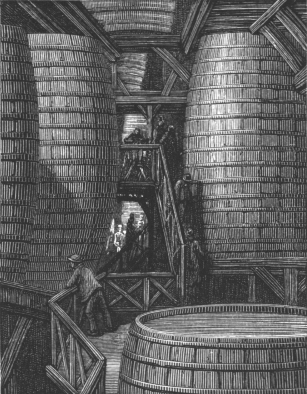 在酿酒厂》，1872年。   作者 古斯塔夫·多尔（Gustave Dore）