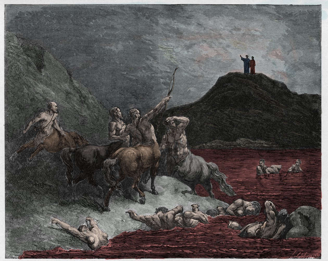 地狱，粤语12：Nessus 作者 古斯塔夫·多尔（Gustave Dore）
