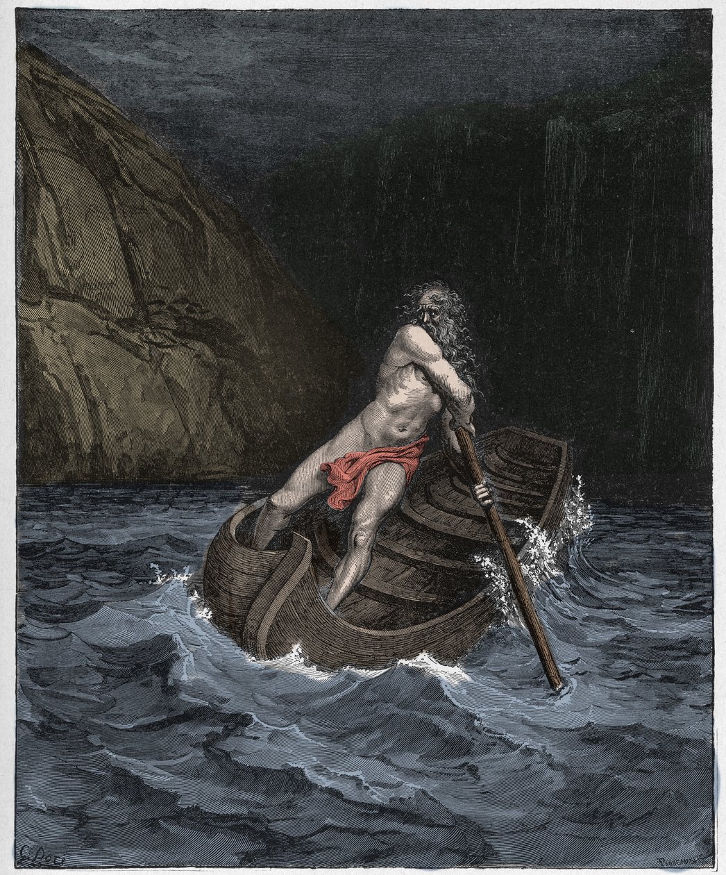 地狱，歌曲3：Charon 作者 古斯塔夫·多尔（Gustave Dore）