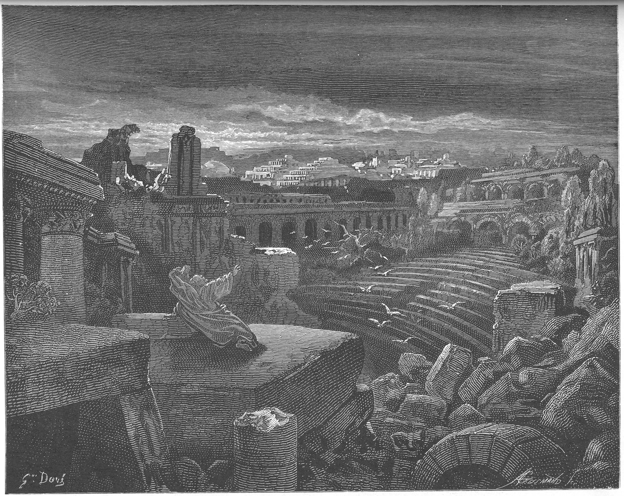以赛亚关于巴比伦毁灭的异象，1897年 作者 古斯塔夫·多尔（Gustave Dore）
