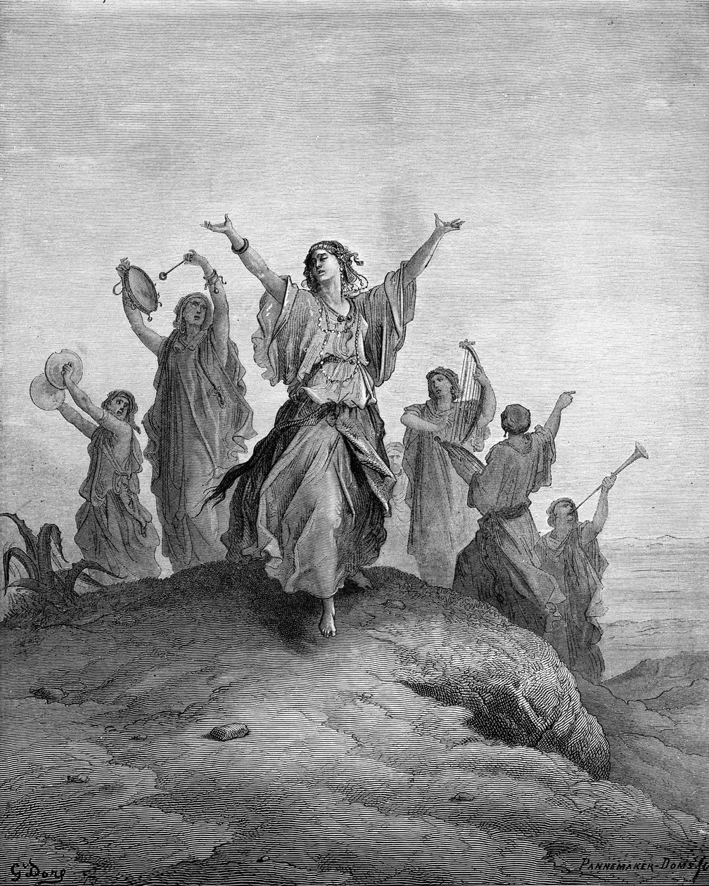 耶弗他的女儿伊菲斯向他跳舞 - 圣经 作者 古斯塔夫·多尔（Gustave Dore）