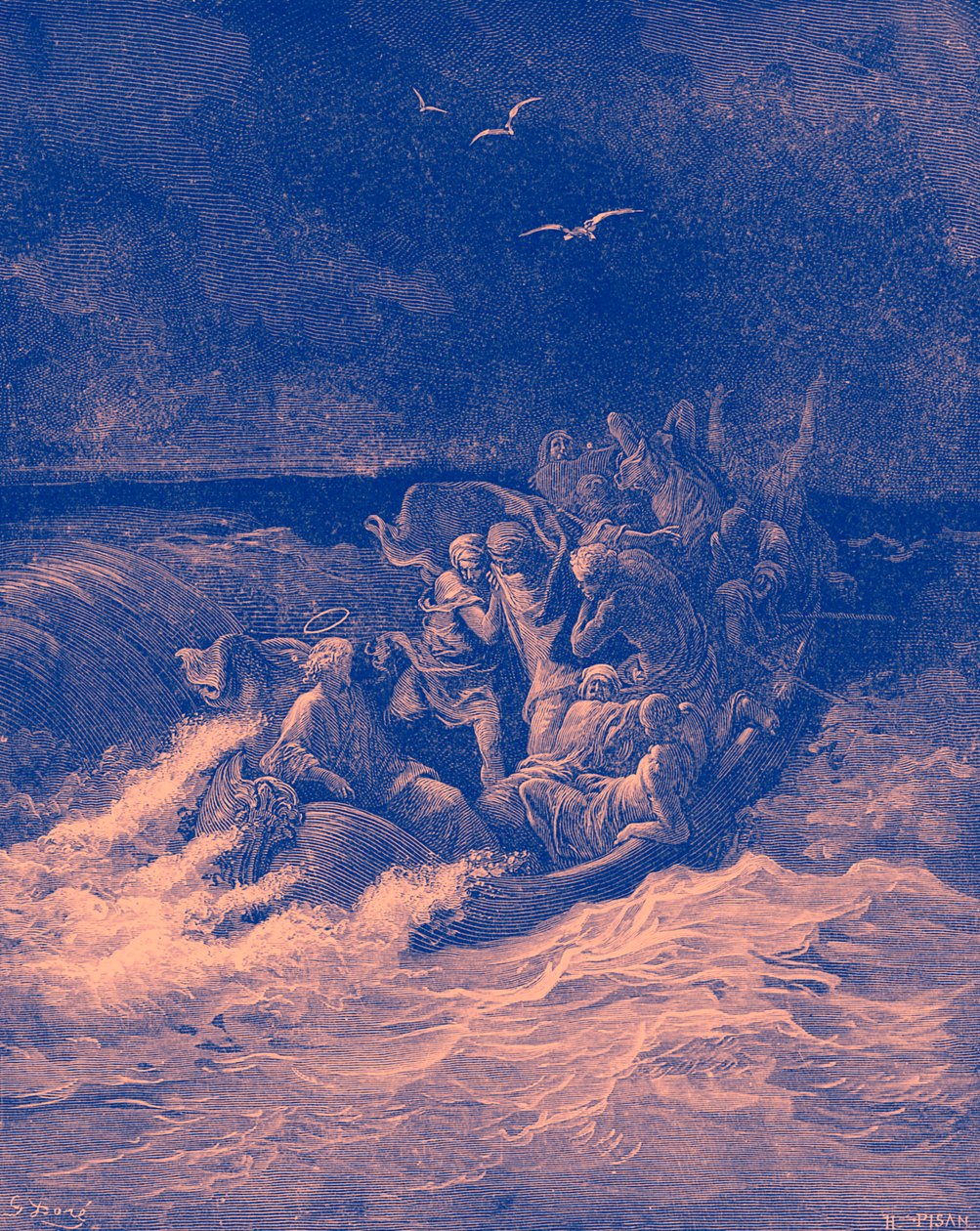耶稣平息了风暴--圣经 作者 古斯塔夫·多尔（Gustave Dore）