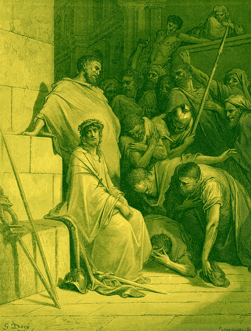 耶稣被罗马士兵嘲弄--圣经 作者 古斯塔夫·多尔（Gustave Dore）