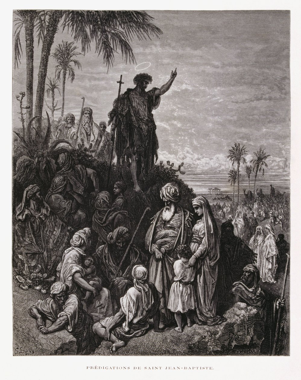 施洗约翰布道，多尔圣经插图 作者 古斯塔夫·多尔（Gustave Dore）