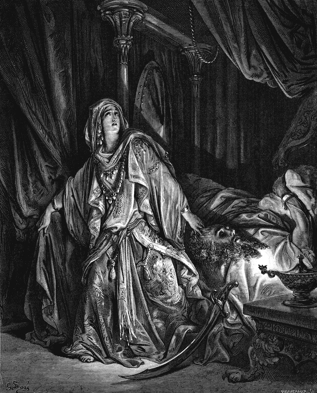 朱迪思准备砍掉霍洛芬尼的头，1866年 作者 古斯塔夫·多尔（Gustave Dore）