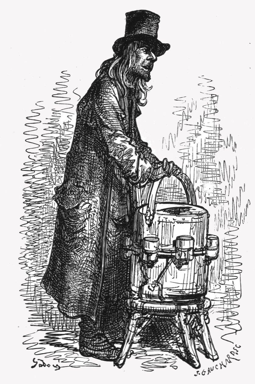 柠檬水供应商》，1872年。   作者 古斯塔夫·多尔（Gustave Dore）