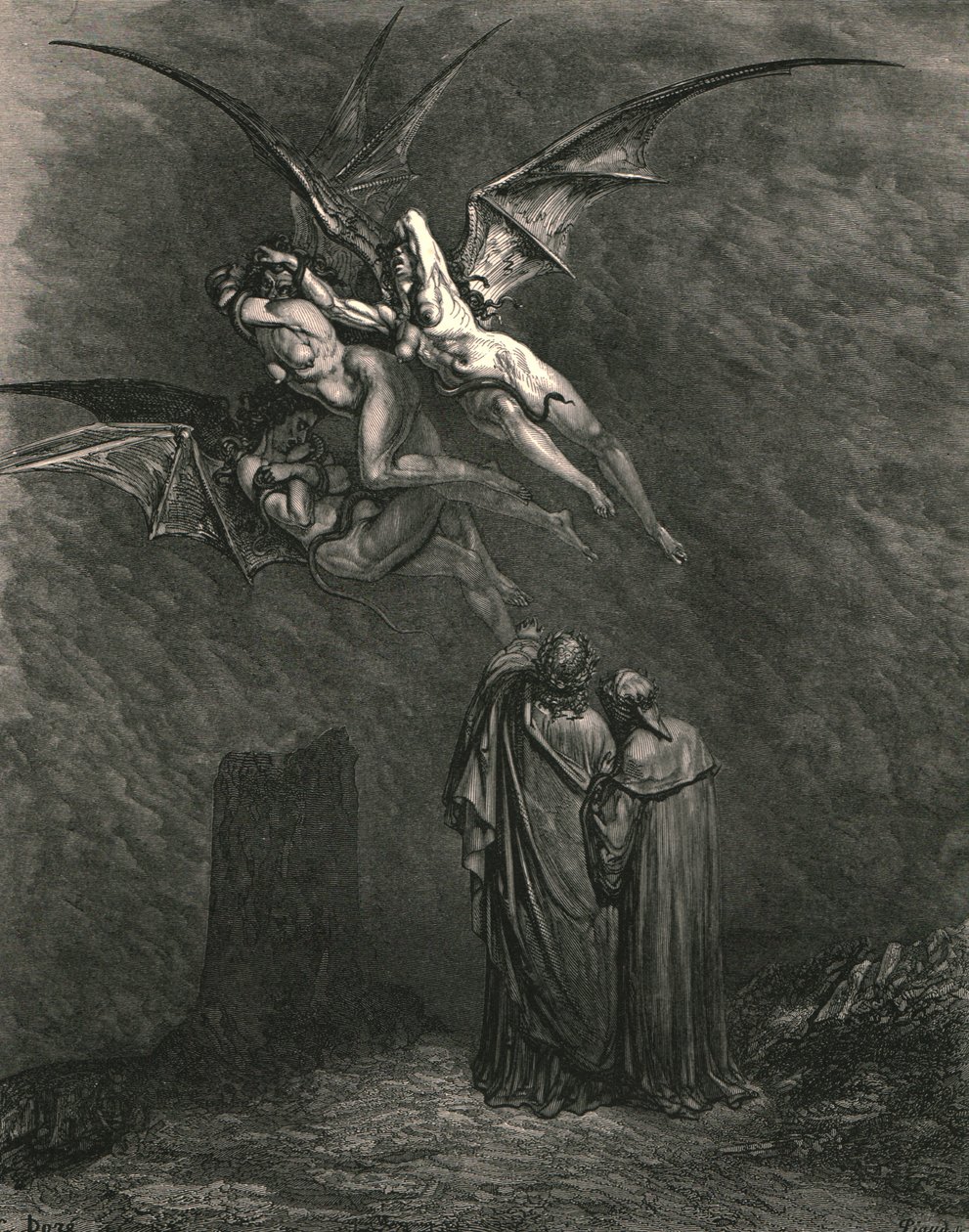 标记每个可怕的人Erynnis，大约1890年。 作者 古斯塔夫·多尔（Gustave Dore）