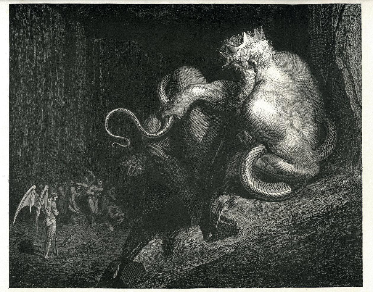 Minos：来自Dante Alighieri的The Enfer 作者 古斯塔夫·多尔（Gustave Dore）