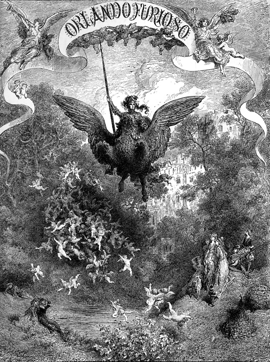 奥兰多Furioso由Ludovico Ariosto，封面 作者 古斯塔夫·多尔（Gustave Dore）