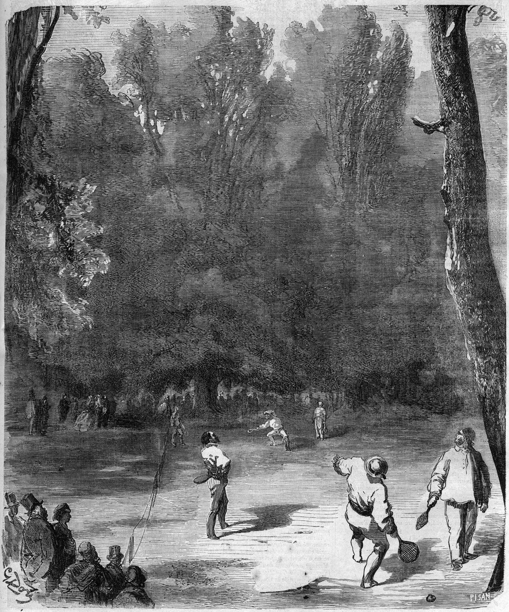 1868年巴黎卢森堡花园的棕榈选手--古斯塔夫-多雷的画作 作者 古斯塔夫·多尔（Gustave Dore）