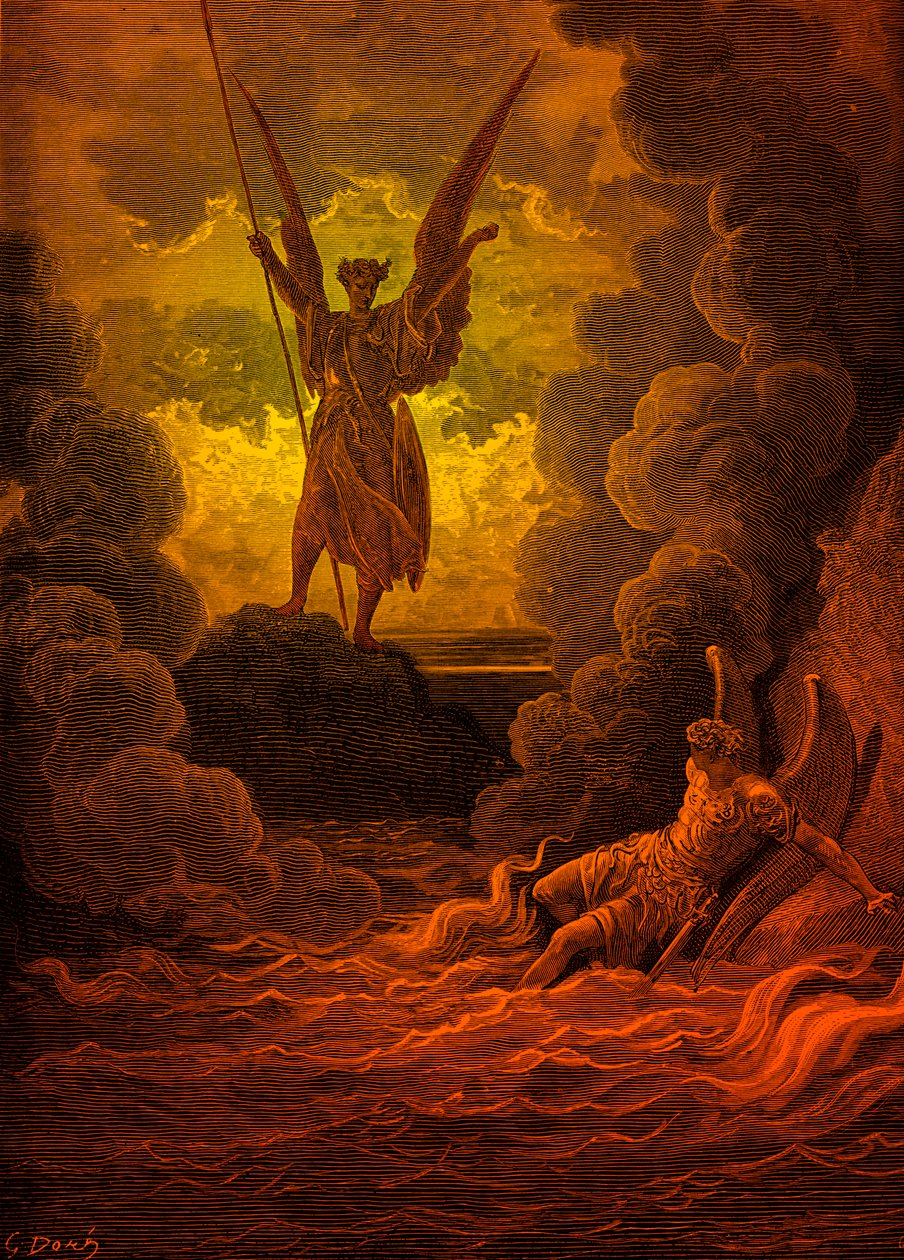失乐园》。Satan and Beelzebub.by Doré 作者 古斯塔夫·多尔（Gustave Dore）