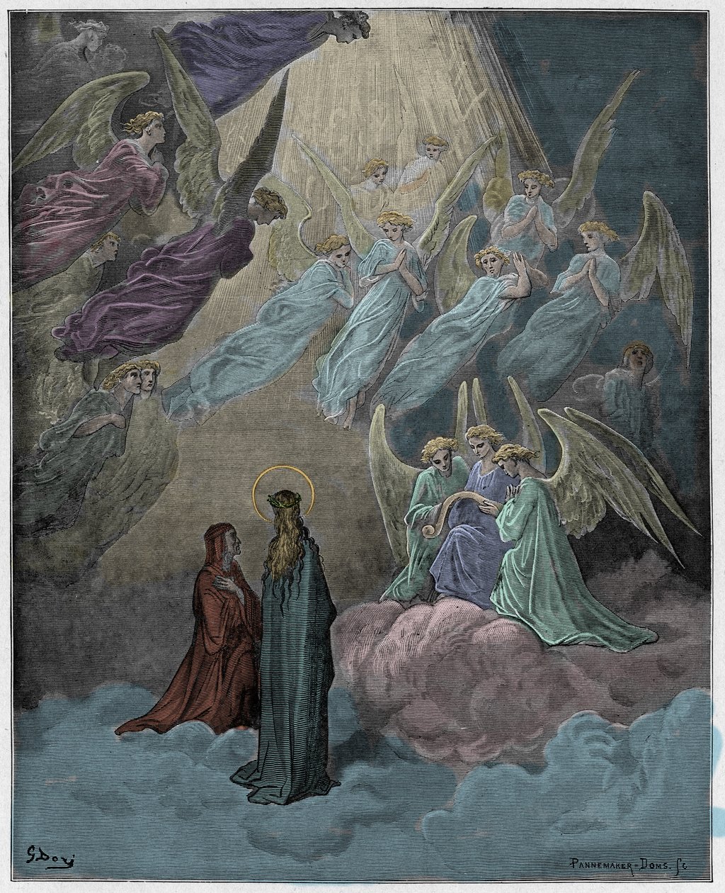 Paradiso，Canto 21：光明的灵魂唱歌，来自Dante Alighieri的“神曲”的插图，1885年 作者 古斯塔夫·多尔（Gustave Dore）