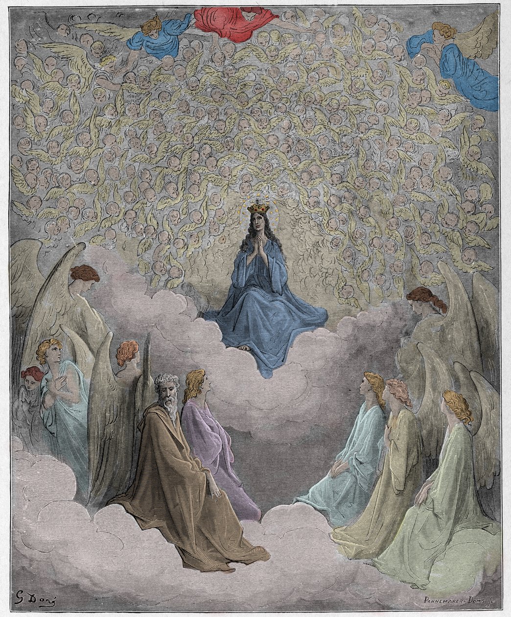 Paradiso，Canto 31：天堂女王 - 由Dante Alighieri执导 作者 古斯塔夫·多尔（Gustave Dore）