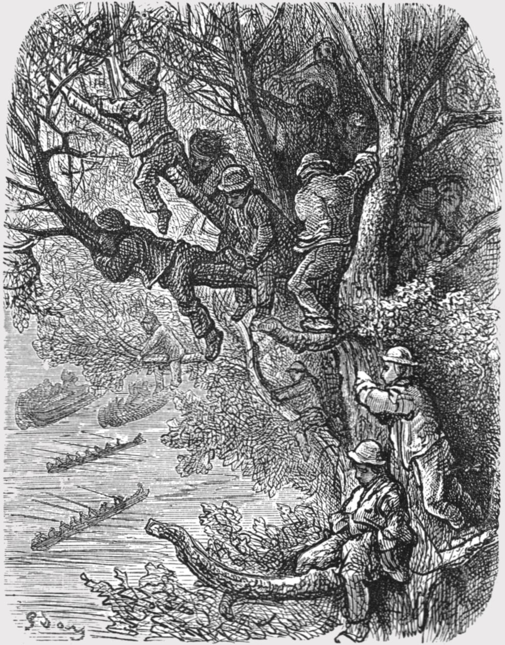 栖息在树上》，1872年。   作者 古斯塔夫·多尔（Gustave Dore）