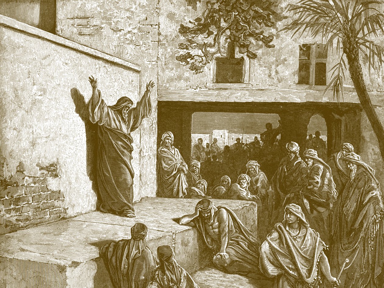 先知弥迦，古斯塔夫-多雷的雕刻作品 - 圣经 作者 古斯塔夫·多尔（Gustave Dore）