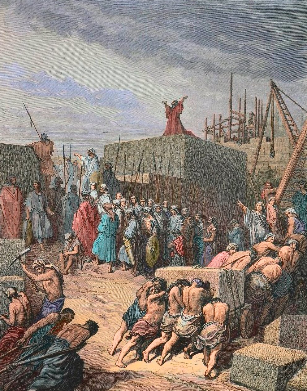重建耶路撒冷圣殿，古斯塔夫·多尔（Gustave Dore）雕刻 作者 古斯塔夫·多尔（Gustave Dore）