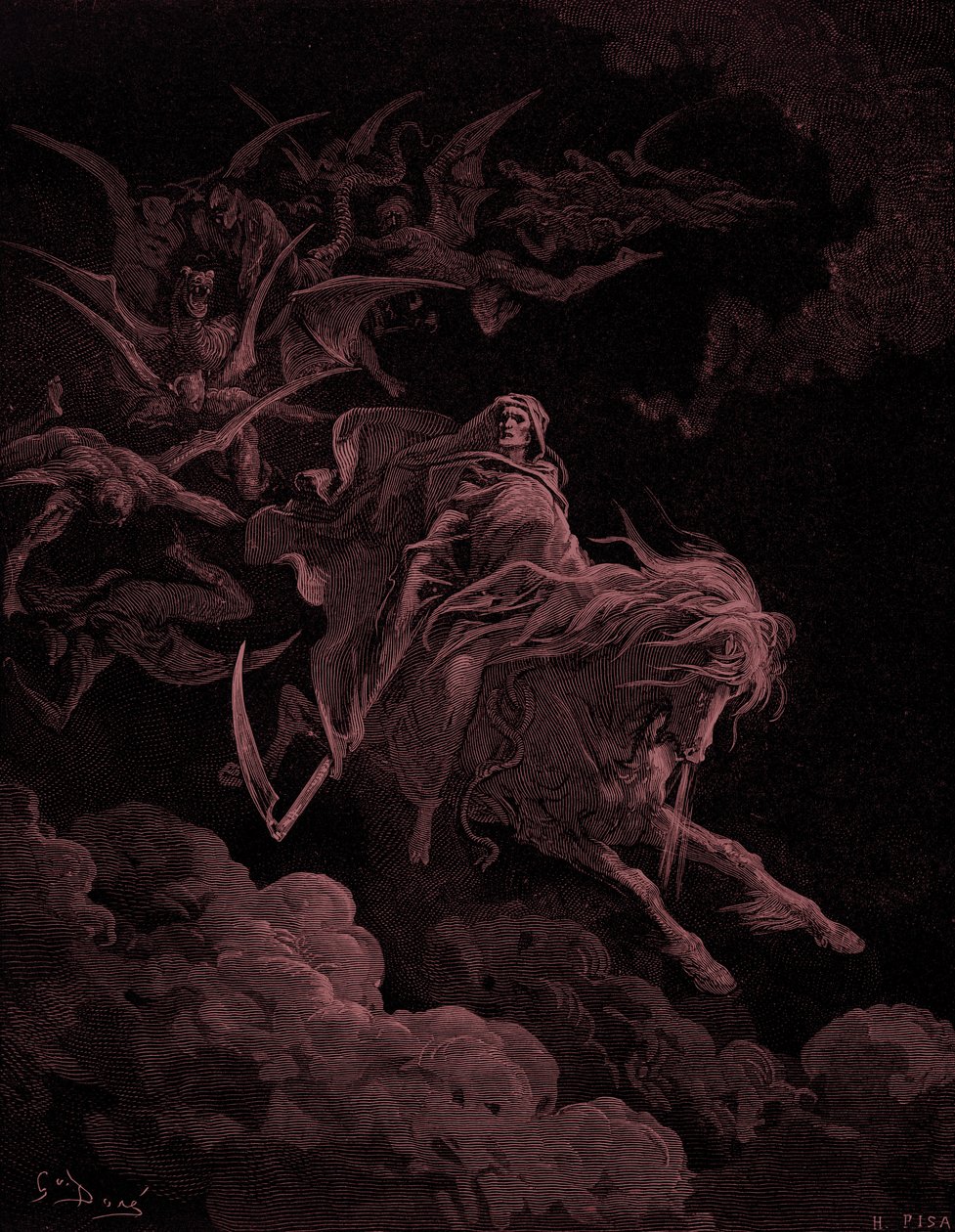 启示。古斯塔夫-多雷的《死亡的幻象》。- 圣经 作者 古斯塔夫·多尔（Gustave Dore）
