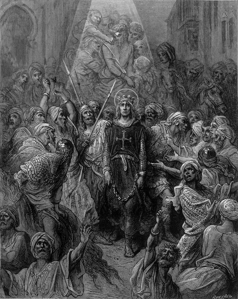 圣路易斯在 1250 年第 7 次十字军东征期间在曼苏拉被俘 - 由 Gustave Doré 雕刻 作者 古斯塔夫·多尔（Gustave Dore）