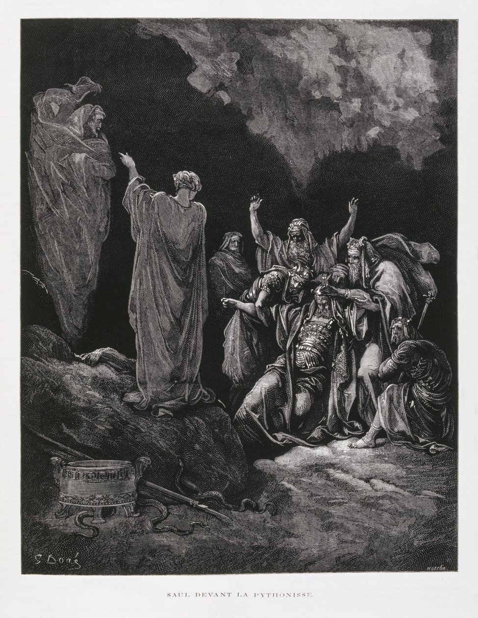 扫罗和恩多女巫》，《多尔圣经》插图 作者 古斯塔夫·多尔（Gustave Dore）