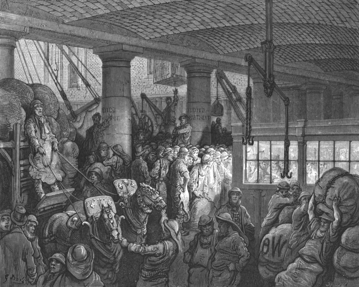 圣凯瑟琳码头》，1872年。   作者 古斯塔夫·多尔（Gustave Dore）