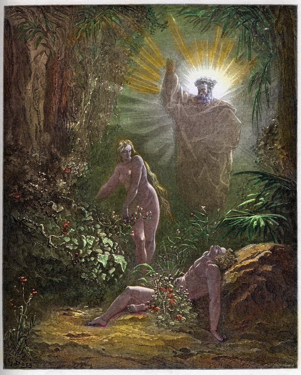 夏娃的创造--夏娃的形成--吉内塞 (2) 作者 古斯塔夫·多尔（Gustave Dore）