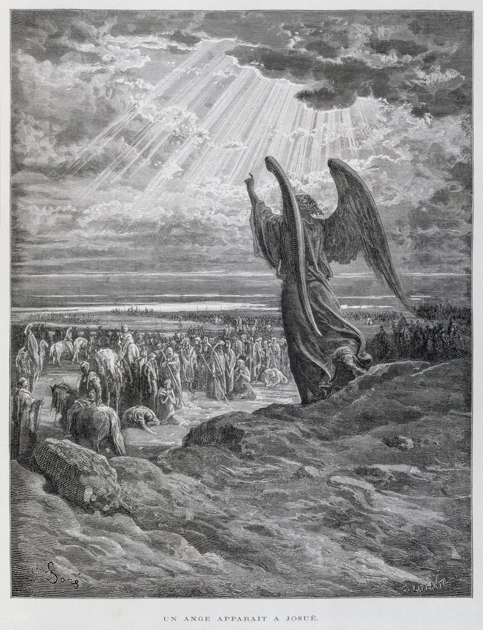 天使向约书亚显现 作者 古斯塔夫·多尔（Gustave Dore）