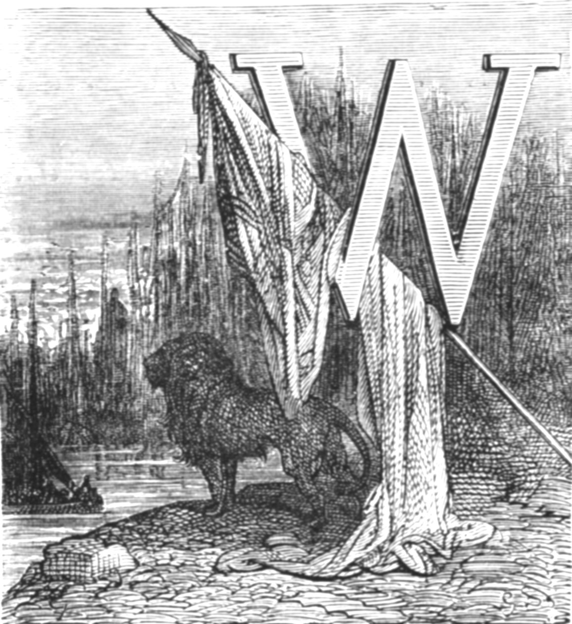 英国狮子》，1872年。   作者 古斯塔夫·多尔（Gustave Dore）