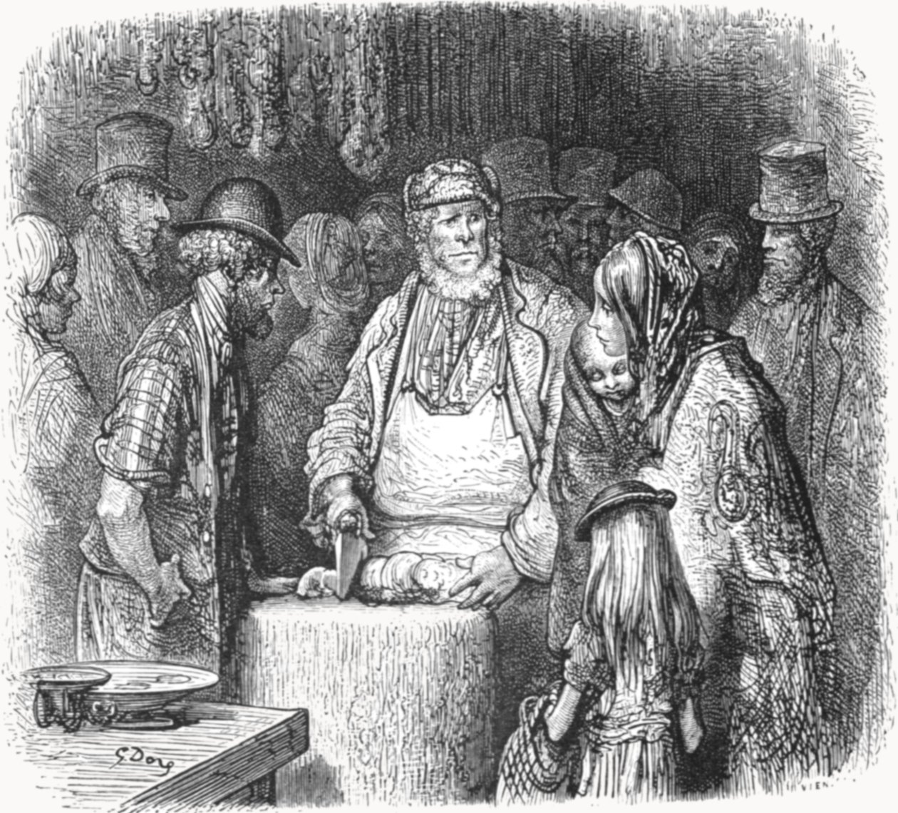 屠夫--新港市场巷》，1872年。   作者 古斯塔夫·多尔（Gustave Dore）
