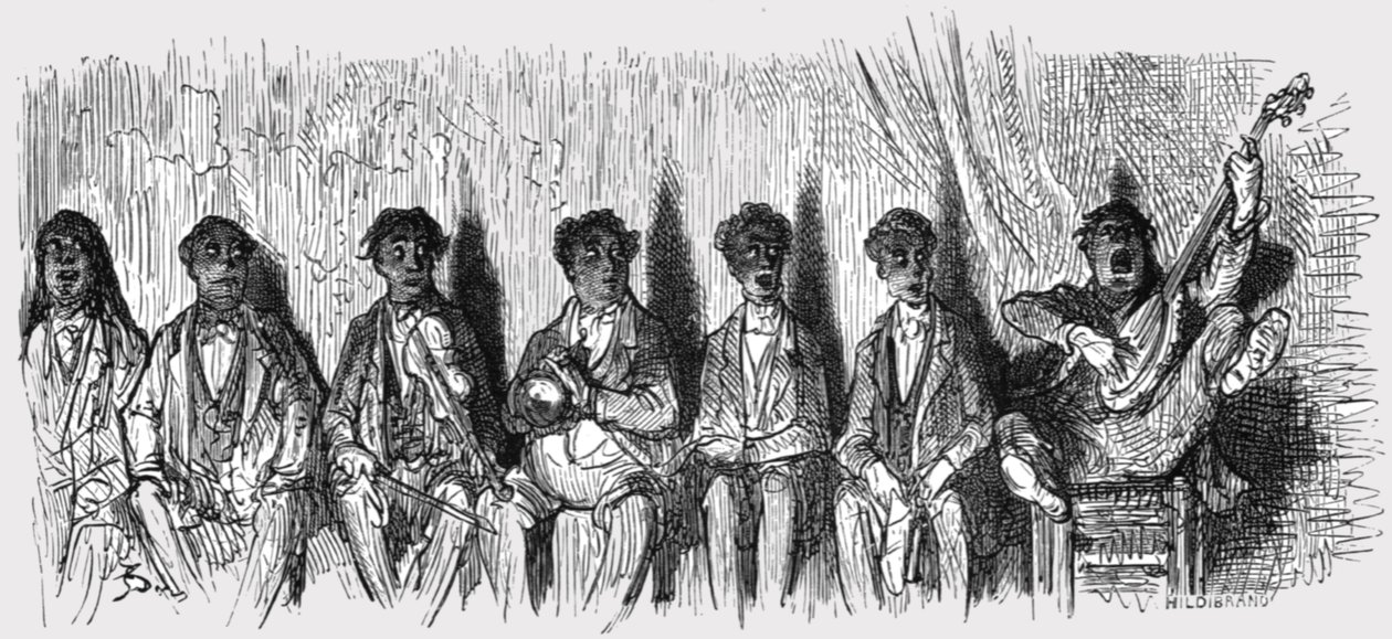 克里斯蒂吟游诗人"，1872年。   作者 古斯塔夫·多尔（Gustave Dore）