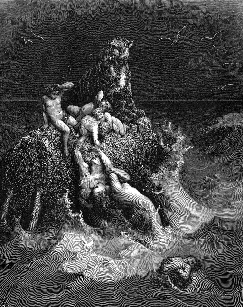 大洪水》，1866年 作者 古斯塔夫·多尔（Gustave Dore）