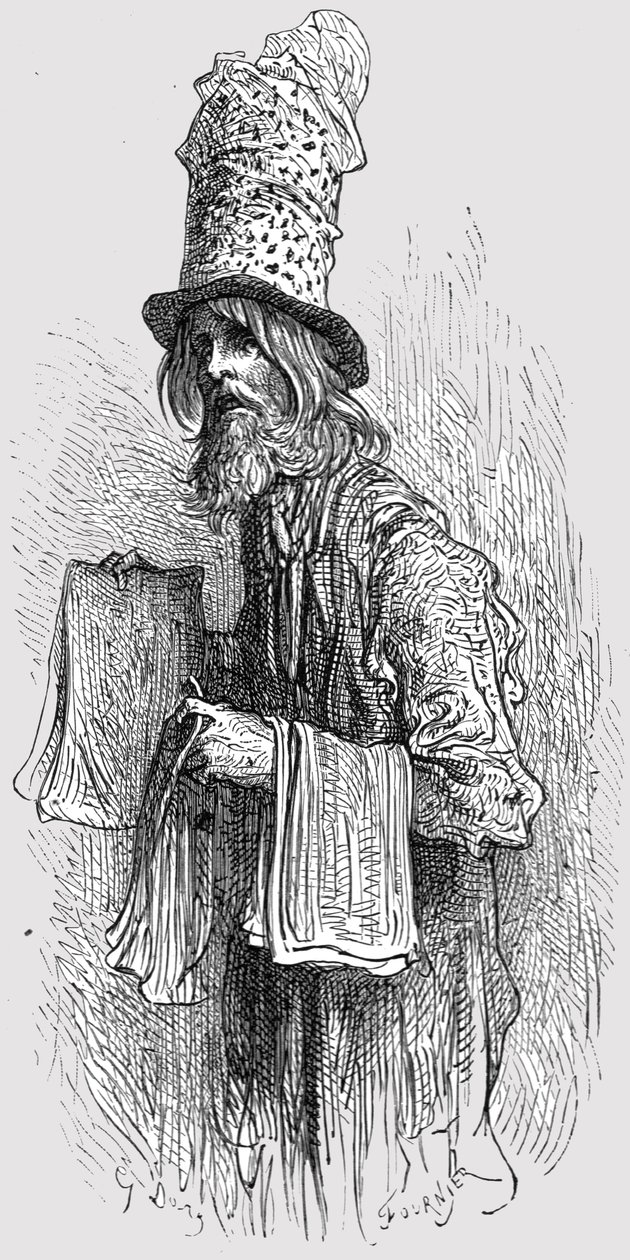 苍蝇纸商》，1872年。   作者 古斯塔夫·多尔（Gustave Dore）