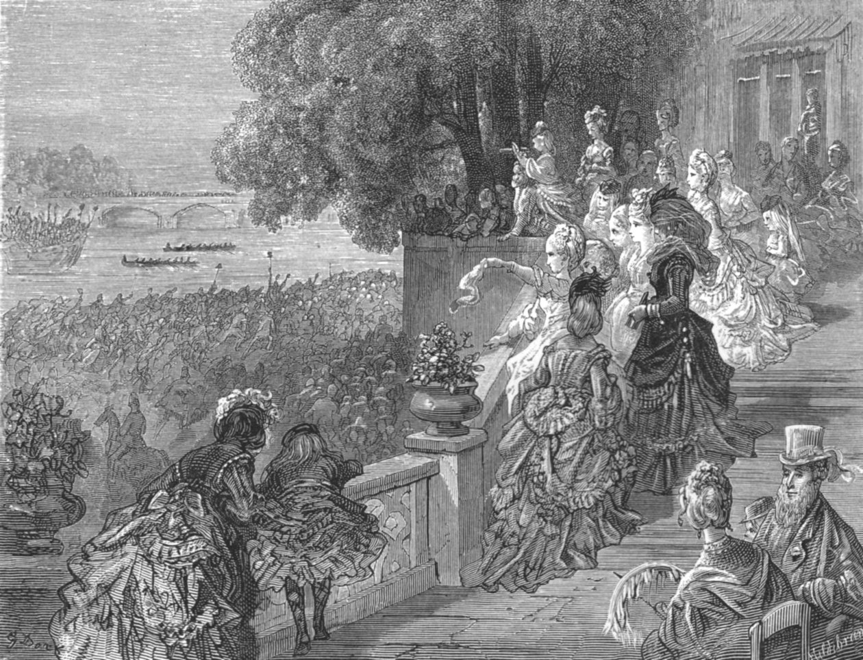 The Limes - Mortlake》，1872年。 作者 古斯塔夫·多尔（Gustave Dore）