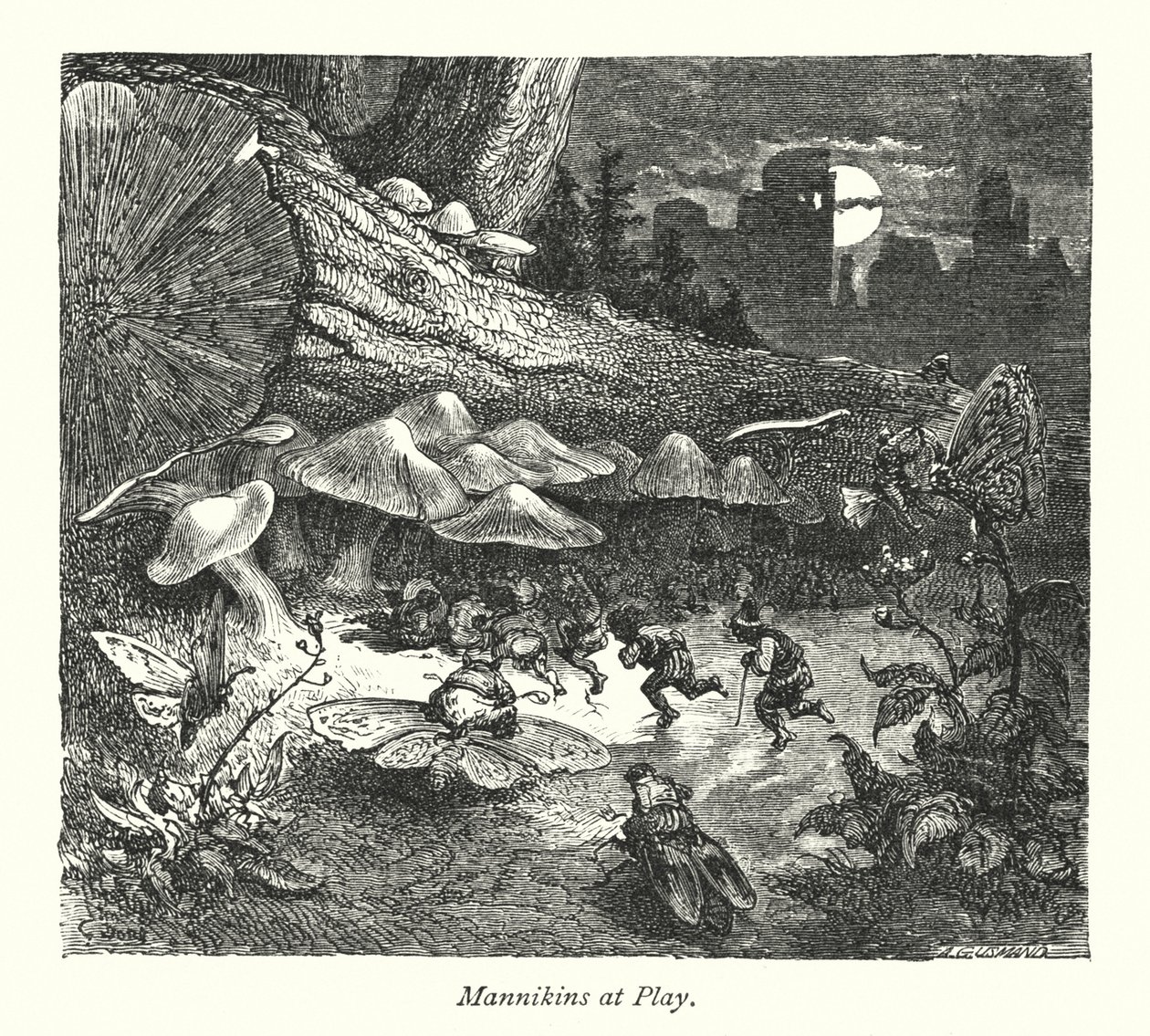 曼尼金城堡（雕刻） 作者 古斯塔夫·多尔（Gustave Dore）