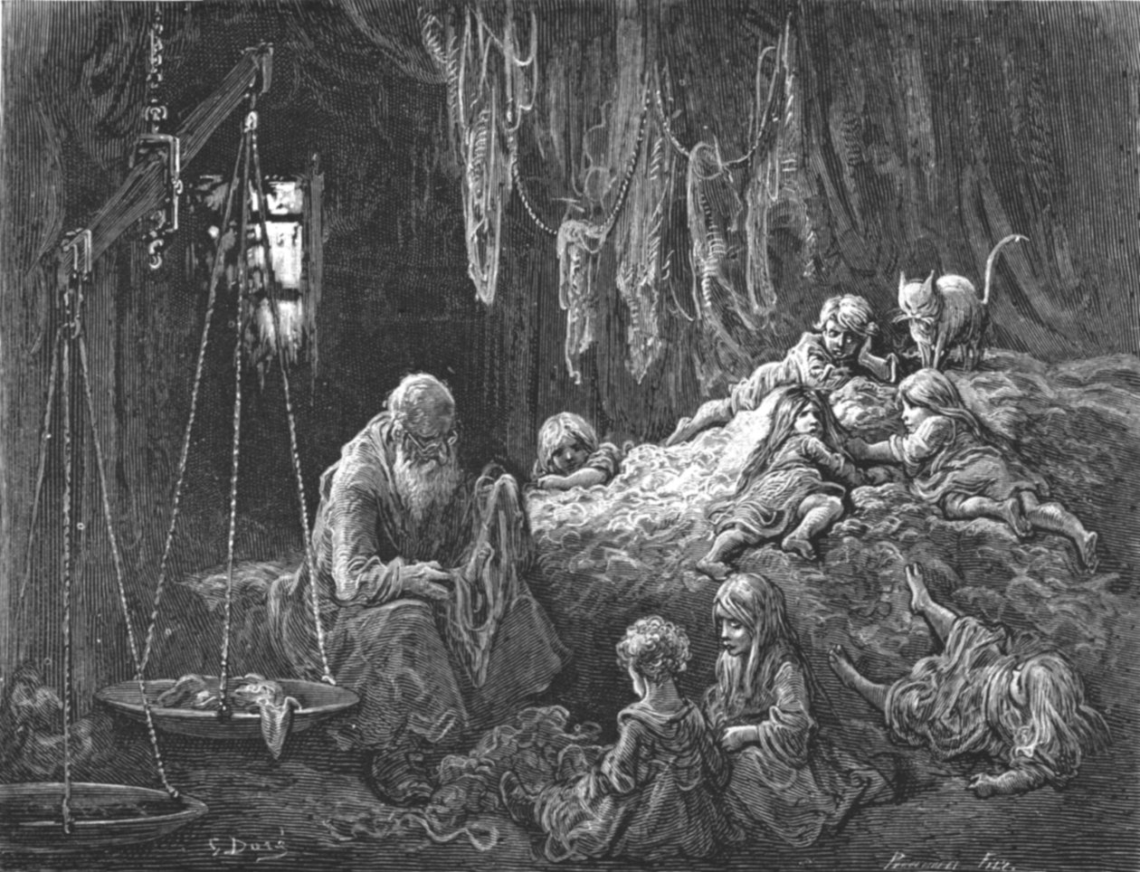 布商之家--库尔斯顿街，白教堂》，1872年。   作者 古斯塔夫·多尔（Gustave Dore）