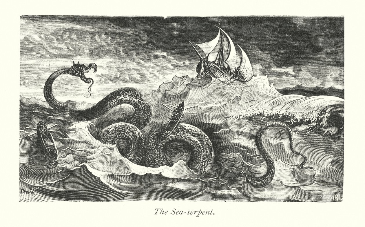 海蛇（雕刻） 作者 古斯塔夫·多尔（Gustave Dore）